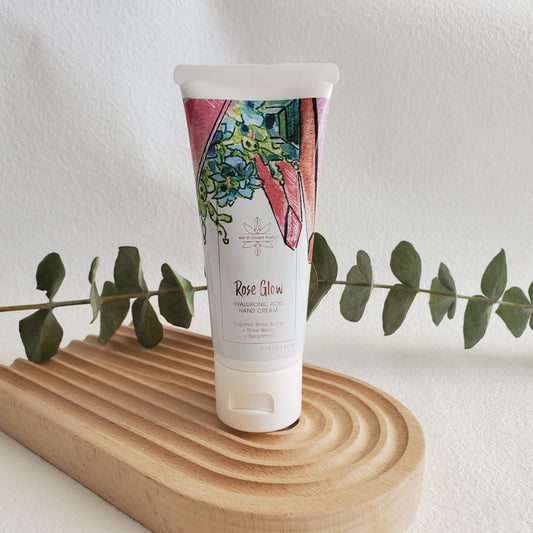 Rose glow hyaluronic acid luxe hand cream