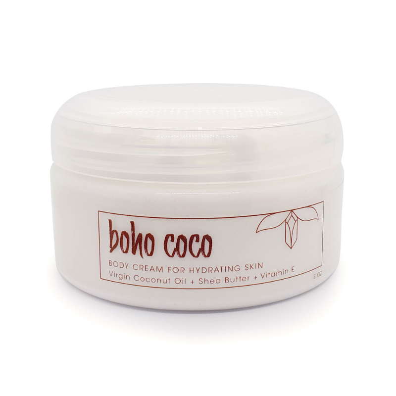 boho coco natural body cream for deep hydration